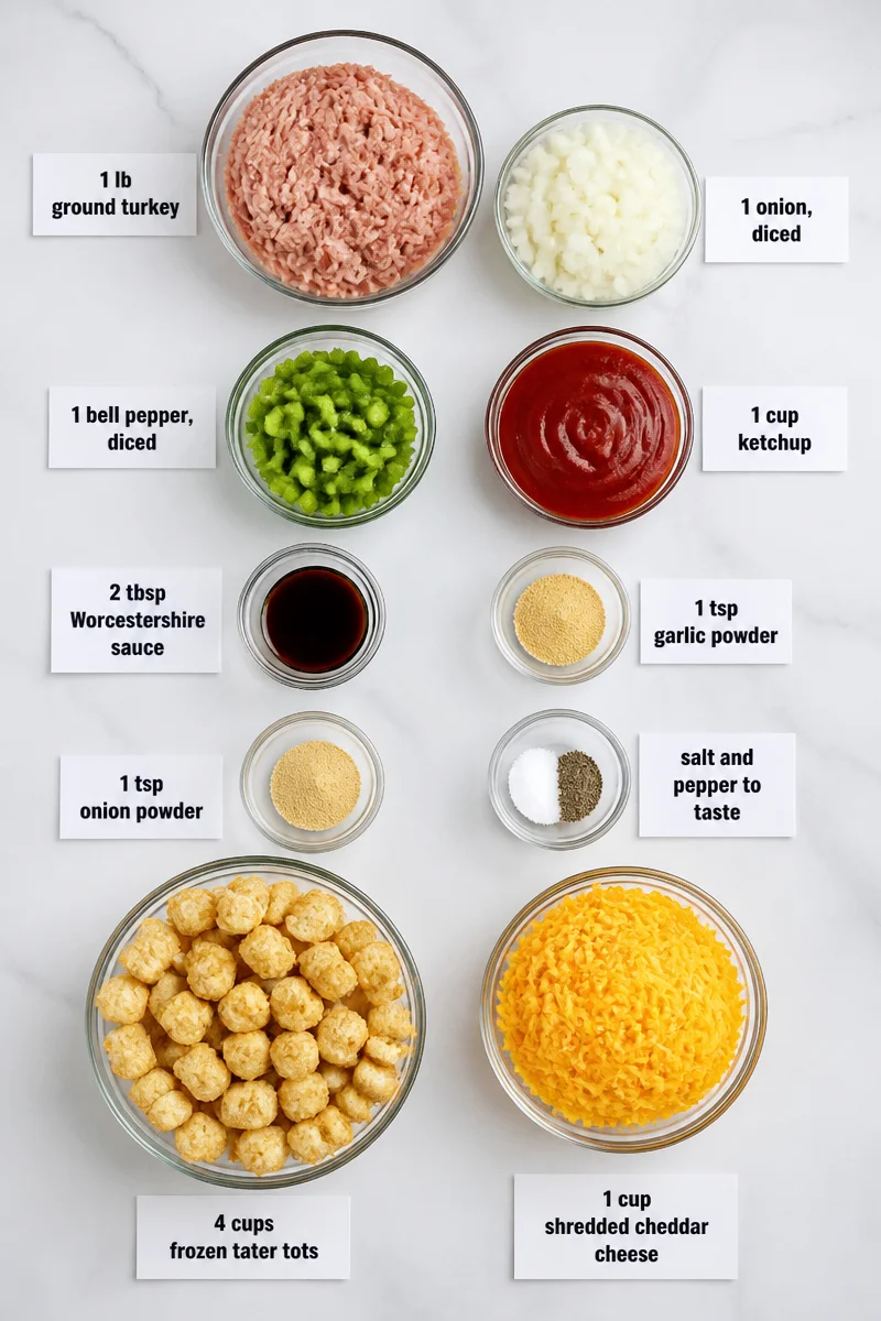 30-Minute Sloppy Joe Ground Turkey Casserole with Tater Tots 30 minute sloppy joe ground turkey casserole with 2026 07 23 041810