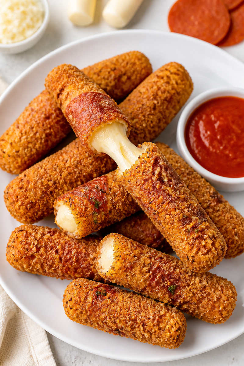 Air Fryer Crispy Halal Pepperoni Cheese Stick Air Fryer Crispy Halal Pepperoni Cheese Stick