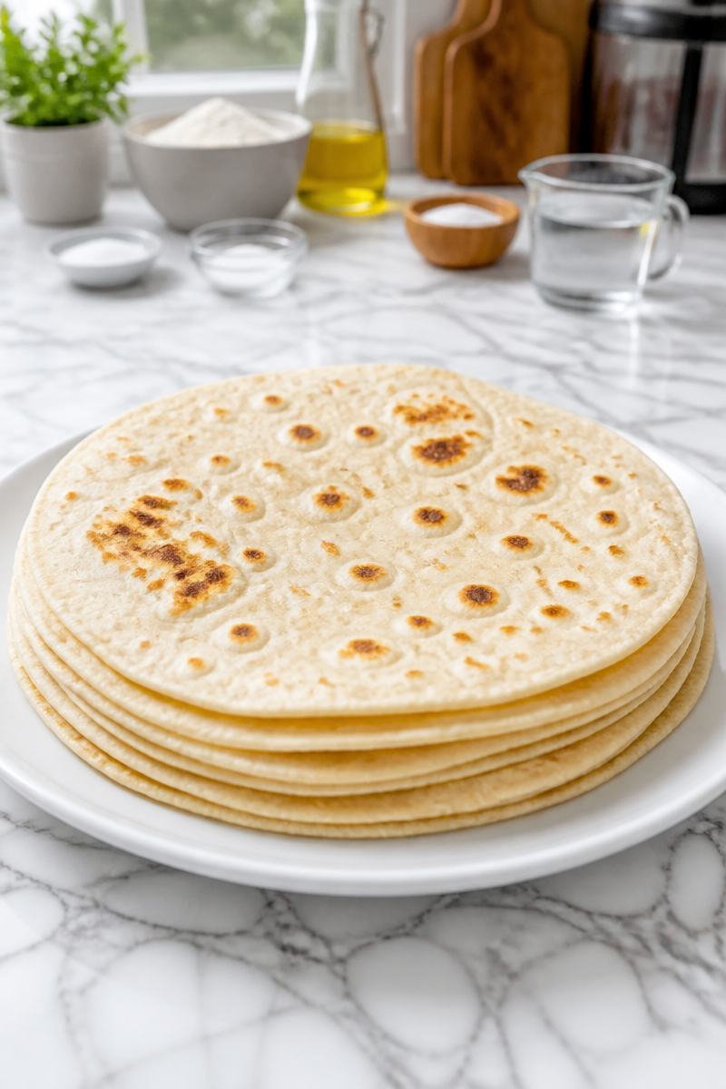 Authentic Homemade Soft Flour Tortilla Recipe