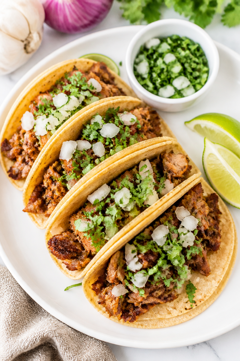 Authentic Mexican Pork Carnitas Taco