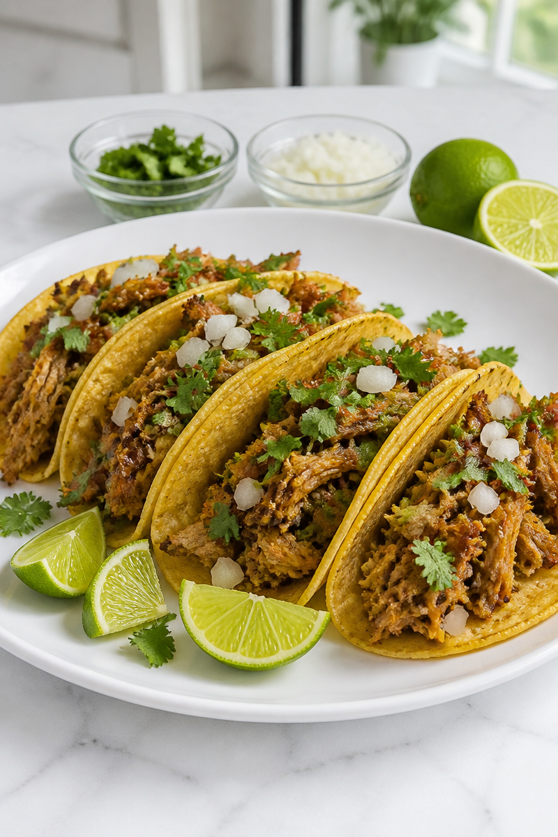 Authentic Mexican Pork Carnitas Taco