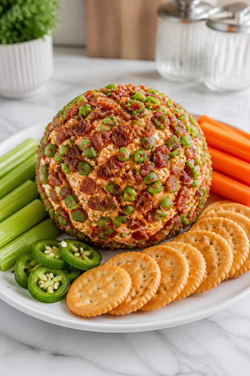 Bacon Wrapped Jalapeno Popper Cheese Ball Appetizer Bacon Wrapped Jalapeno Popper Cheese Ball Appetizer