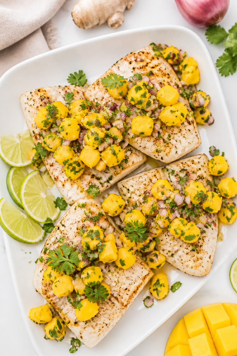 Baked Mahi Mahi with Mango Ginger Salsa