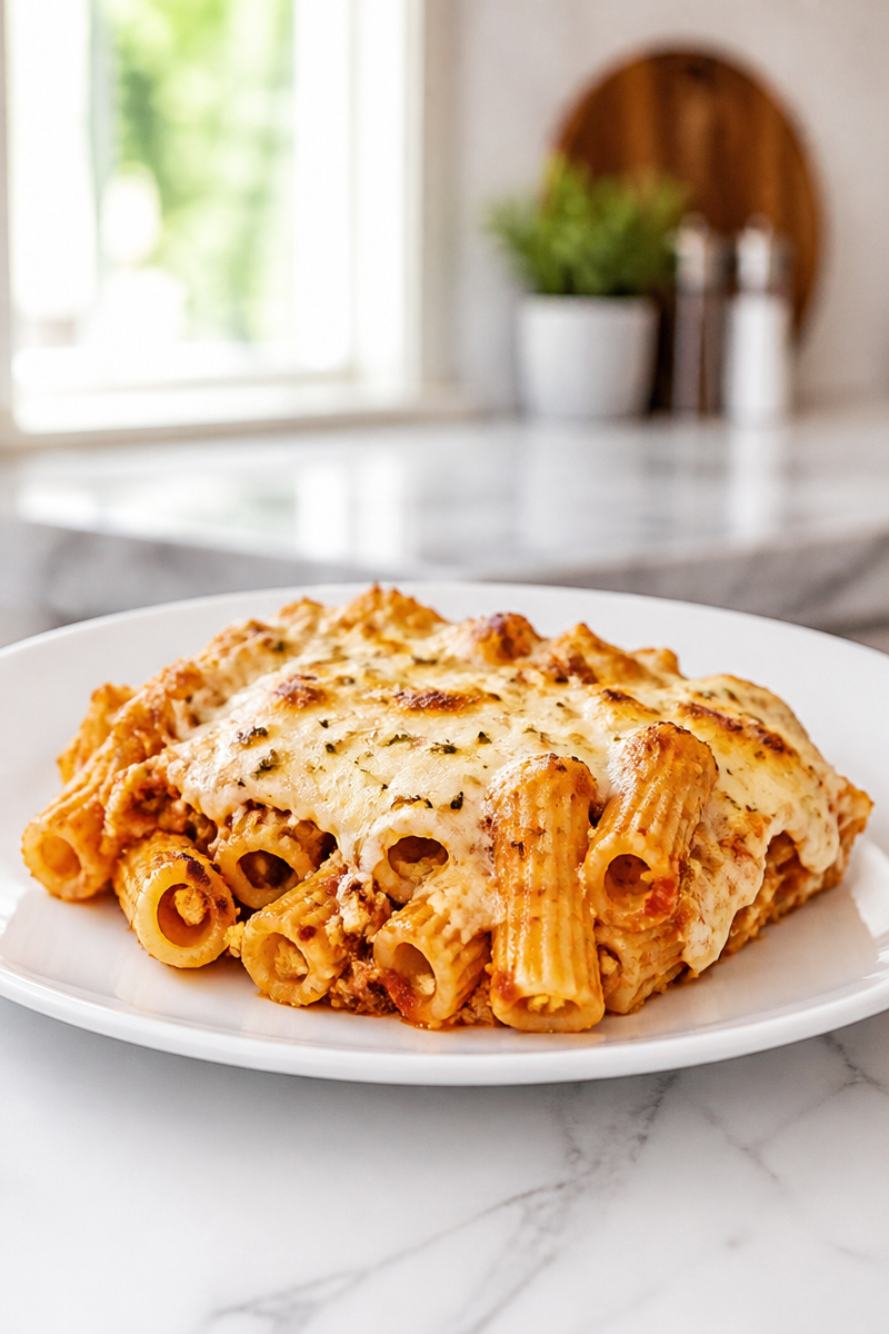 Baked Ziti With Cheese Baked Ziti With Cheese