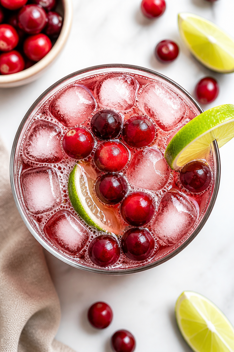Bloody Cranberry And Sprite Mocktail Drink Bloody Cranberry And Sprite Mocktail Drink