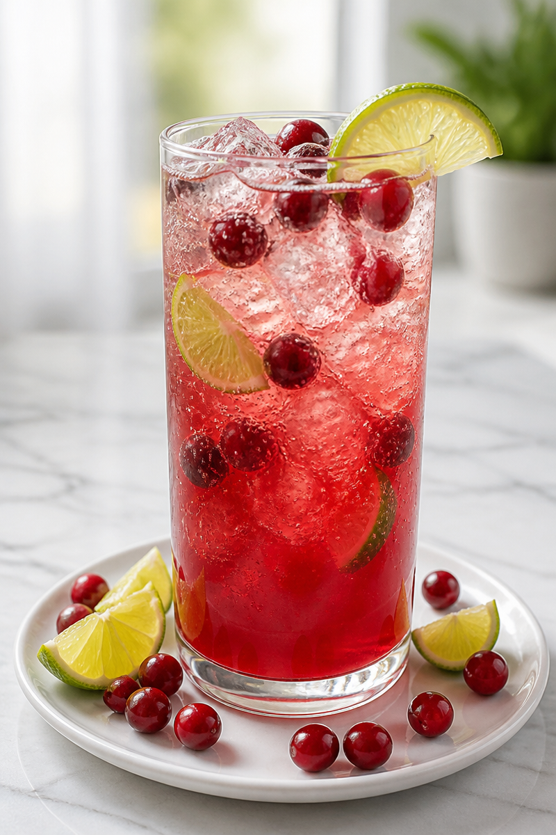 Bloody Cranberry And Sprite Mocktail Drink Bloody Cranberry And Sprite Mocktail Drink