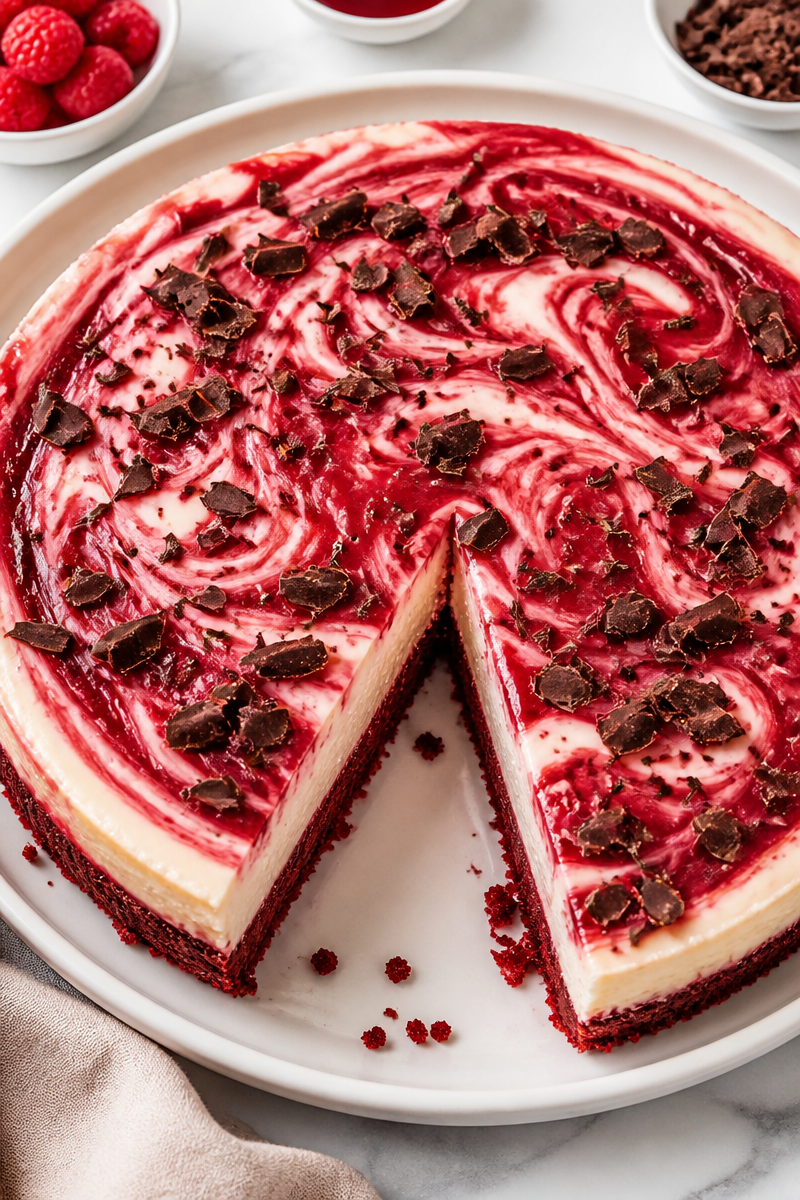 Bloody Red Velvet Swirl Cheesecake Dessert Bloody Red Velvet Swirl Cheesecake Dessert