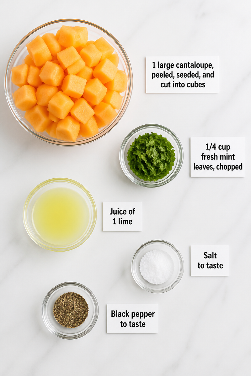 Cantaloupe Mint Salad Cantaloupe Mint Salad
