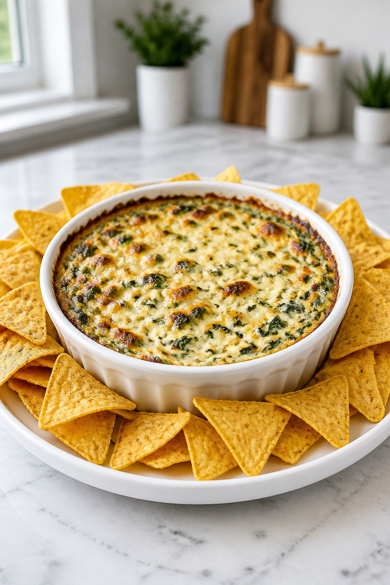 Cheesy Baked Ricotta And Spinach Dip Appetizer Cheesy Baked Ricotta And Spinach Dip Appetizer