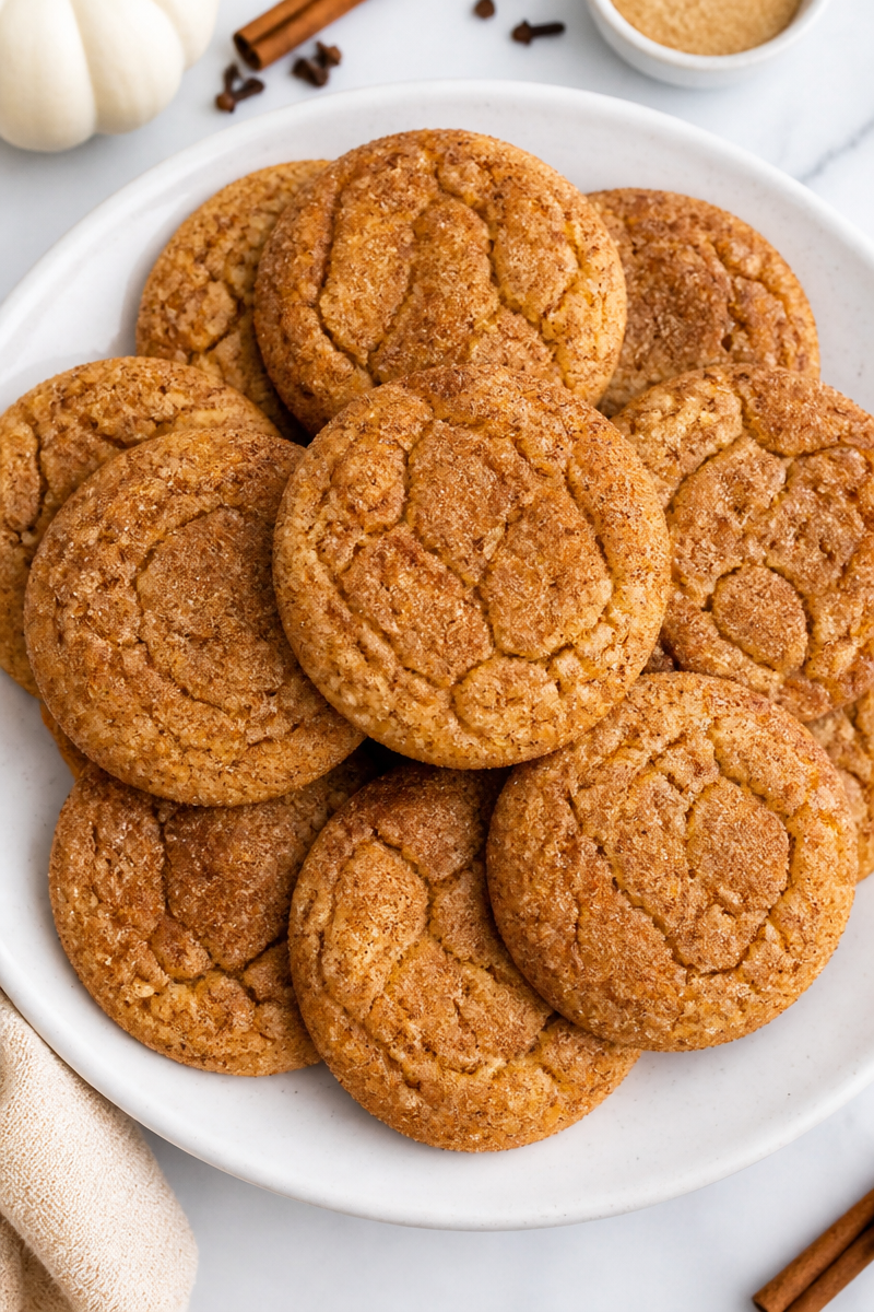 Chewy Cinnamon Spiced Pumpkin Snickerdoodle Cookie
