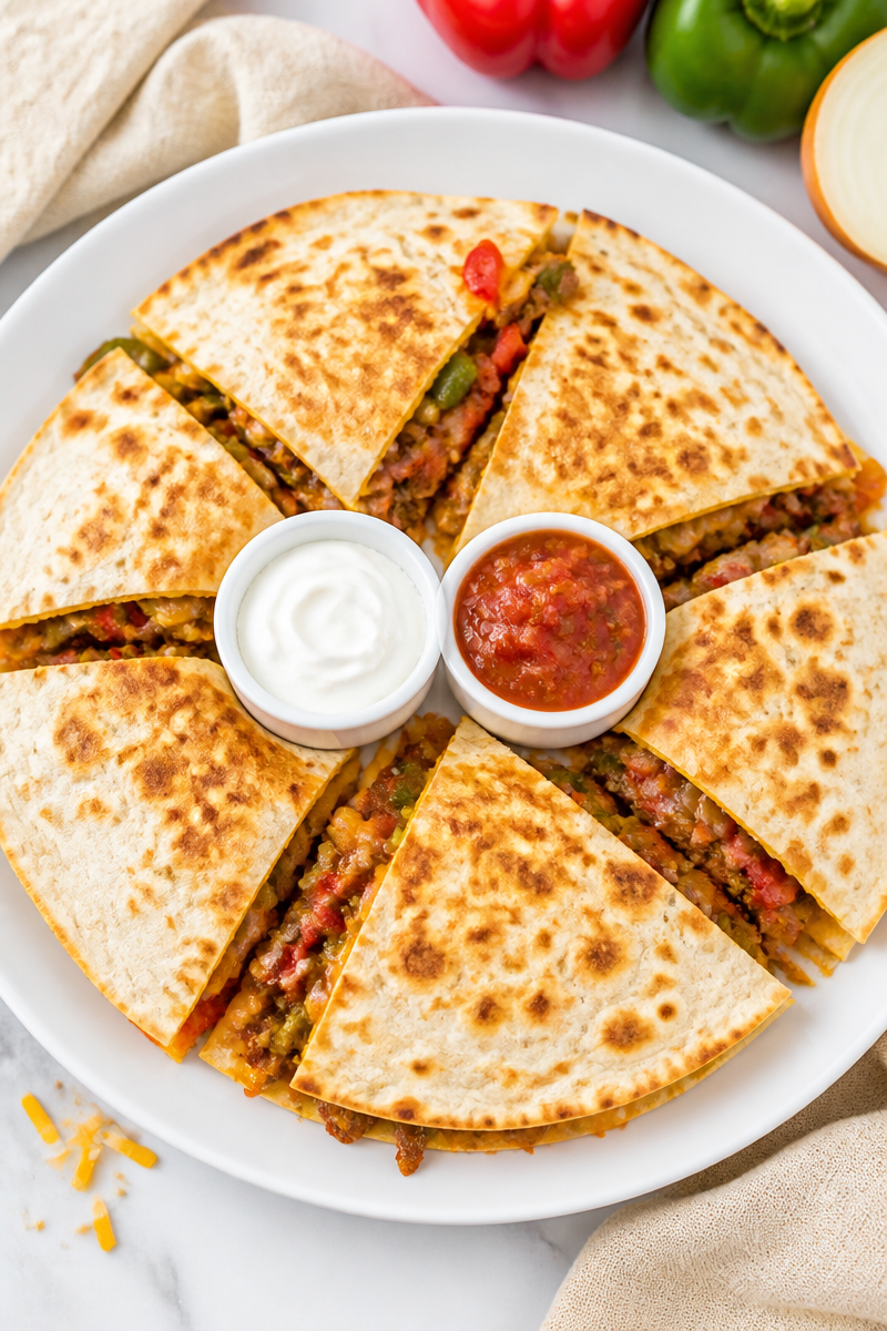 Classic Beef and Cheese Quesadilla Classic Beef and Cheese Quesadilla