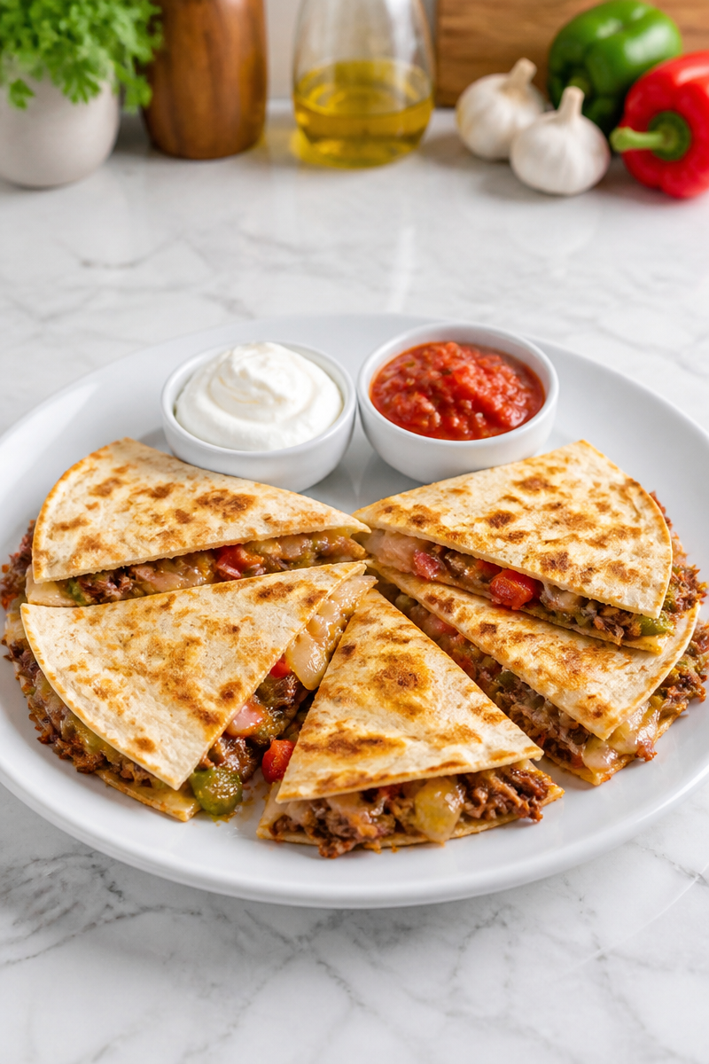 Classic Beef and Cheese Quesadilla Classic Beef and Cheese Quesadilla