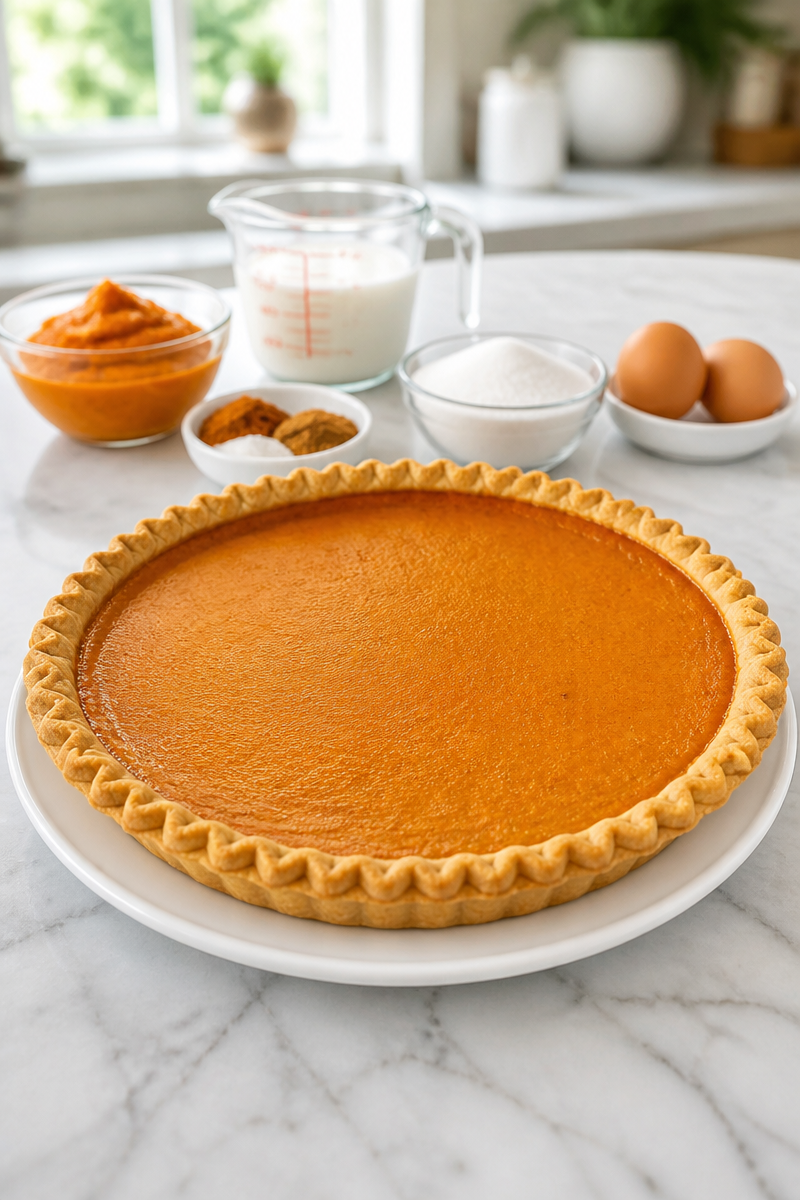 Classic Homemade Spiced Pumpkin Pie Dessert Classic Homemade Spiced Pumpkin Pie Dessert