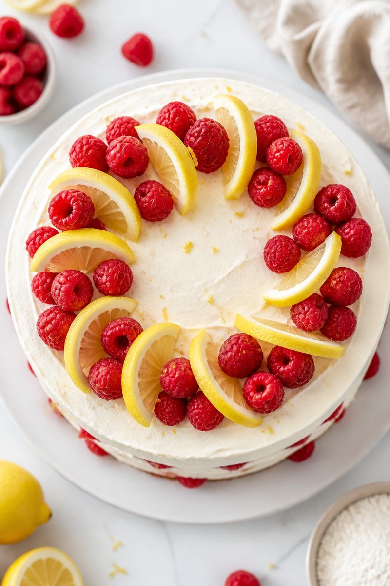 Classic Lemon Raspberry Layer Cake Classic Lemon Raspberry Layer Cake
