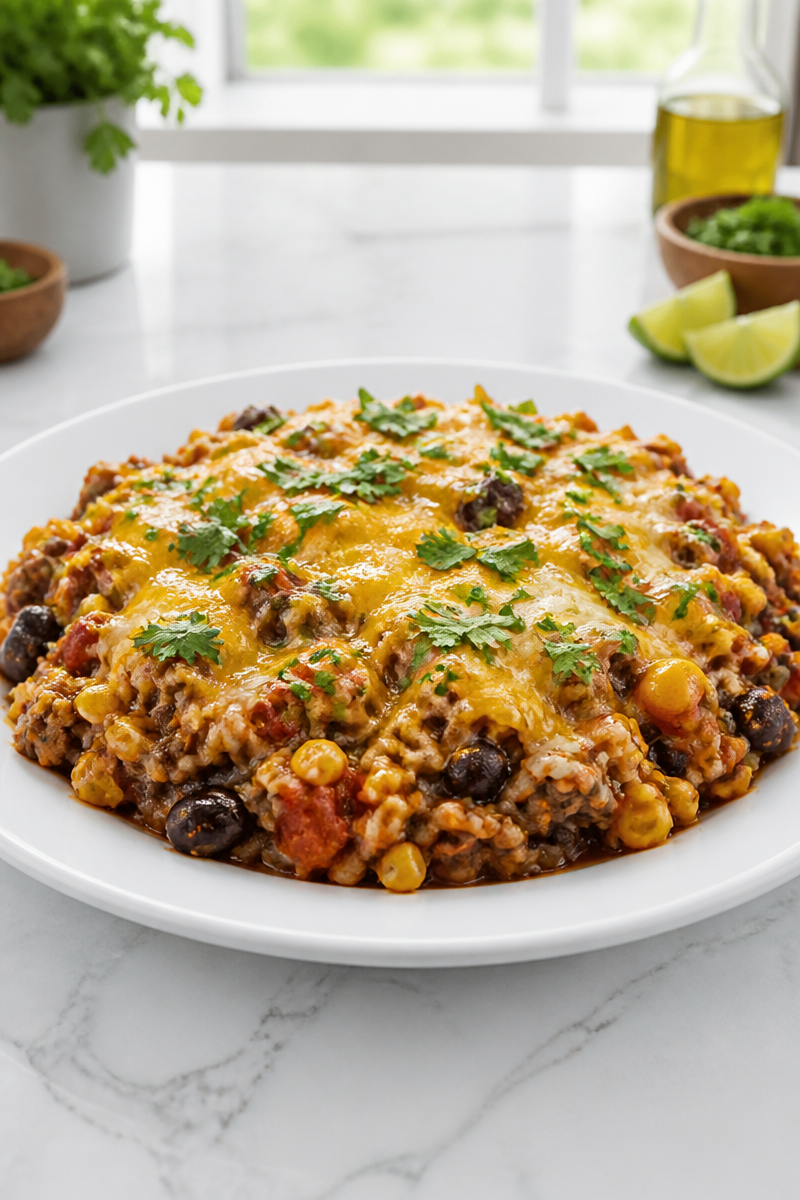 Comforting Cheesy Mexican Beef Casserole Recipe For Dinner Comforting Cheesy Mexican Beef Casserole Recipe For Dinner