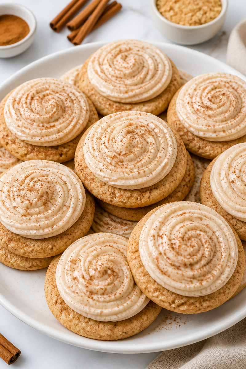 Copycat Crumbl Churro Cookies with Cinnamon Buttercream Copycat Crumbl Churro Cookies with Cinnamon Buttercream