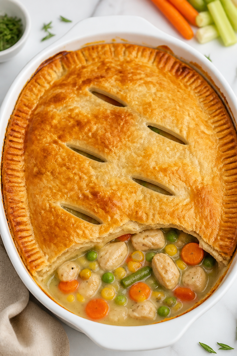 Cozy Fall Vegetable And Chicken Pot Pie Casserole Cozy Fall Vegetable And Chicken Pot Pie Casserole