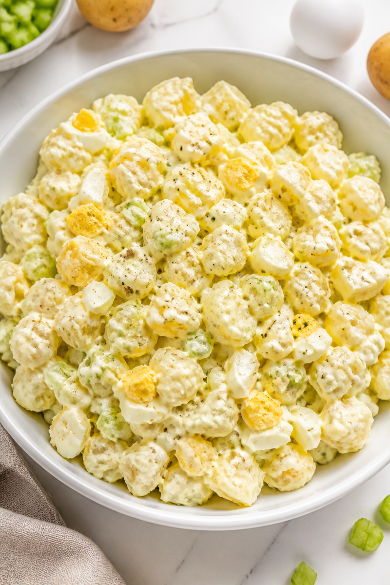 Creamy Hellmans Potato Salad with Hard Boiled Eggs Creamy Hellmans Potato Salad with Hard Boiled Eggs