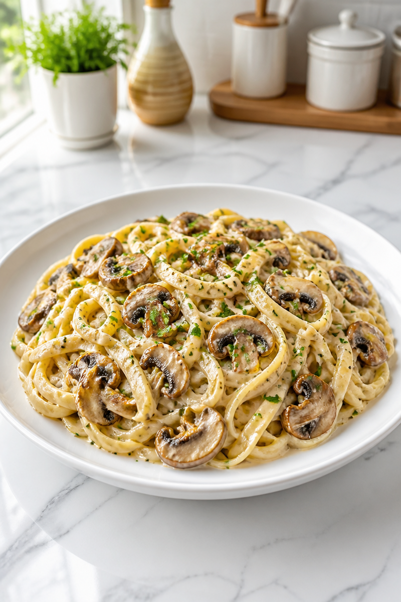 Creamy Homemade Garlic Mushroom Pasta Creamy Homemade Garlic Mushroom Pasta