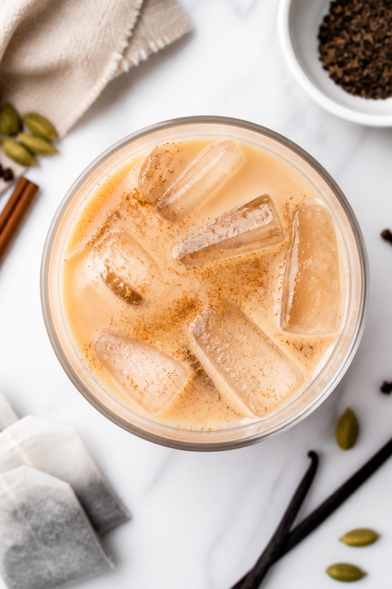 Creamy Iced Vanilla Chai Tea Latte