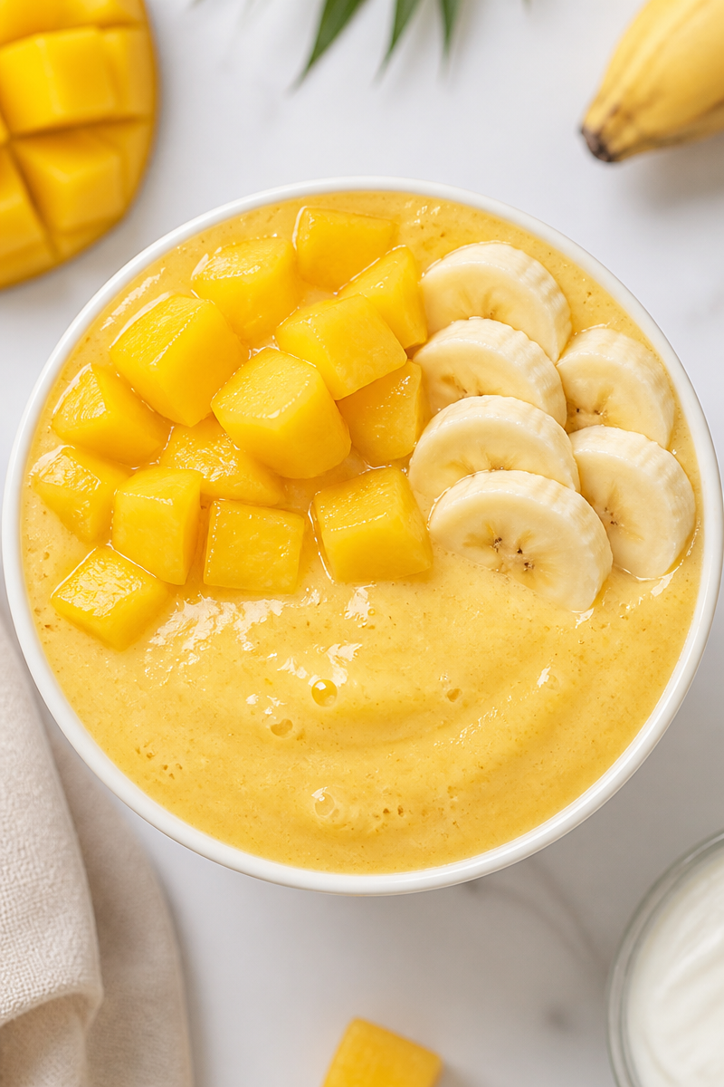 Creamy Mango Banana Tropical Smoothie