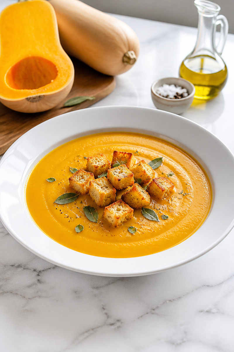 Creamy Roasted Butternut Squash Sage Soup Creamy Roasted Butternut Squash Sage Soup