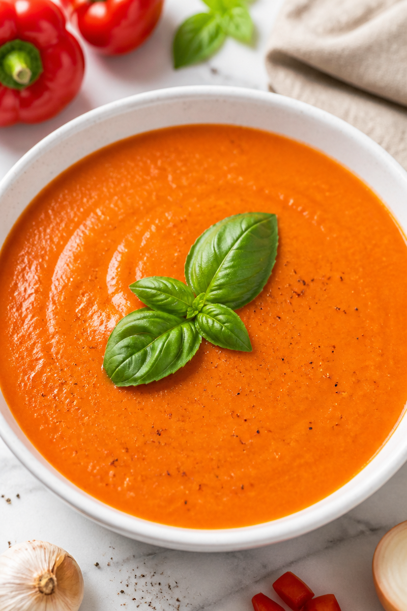 Creamy Roasted Red Pepper and Tomato Soup Creamy Roasted Red Pepper and Tomato Soup