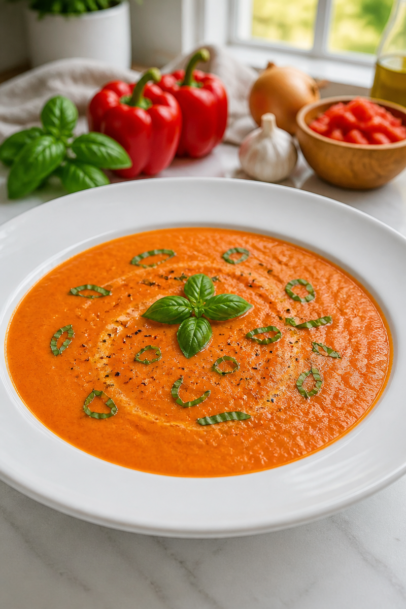 Creamy Roasted Red Pepper and Tomato Soup Creamy Roasted Red Pepper and Tomato Soup