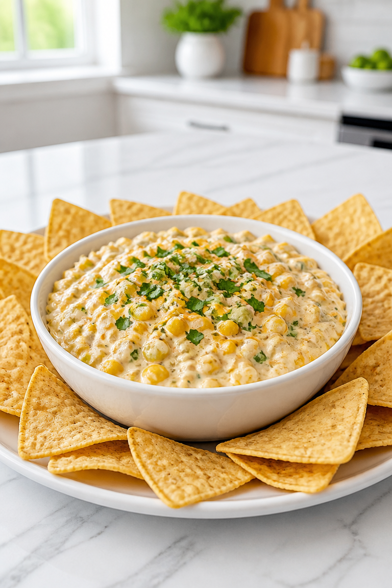 Creamy Southwest Green Chile Corn Dip Creamy Southwest Green Chile Corn Dip