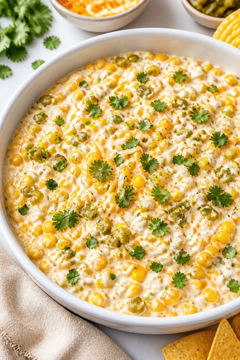 Creamy Southwest Green Chile Corn Dip Creamy Southwest Green Chile Corn Dip