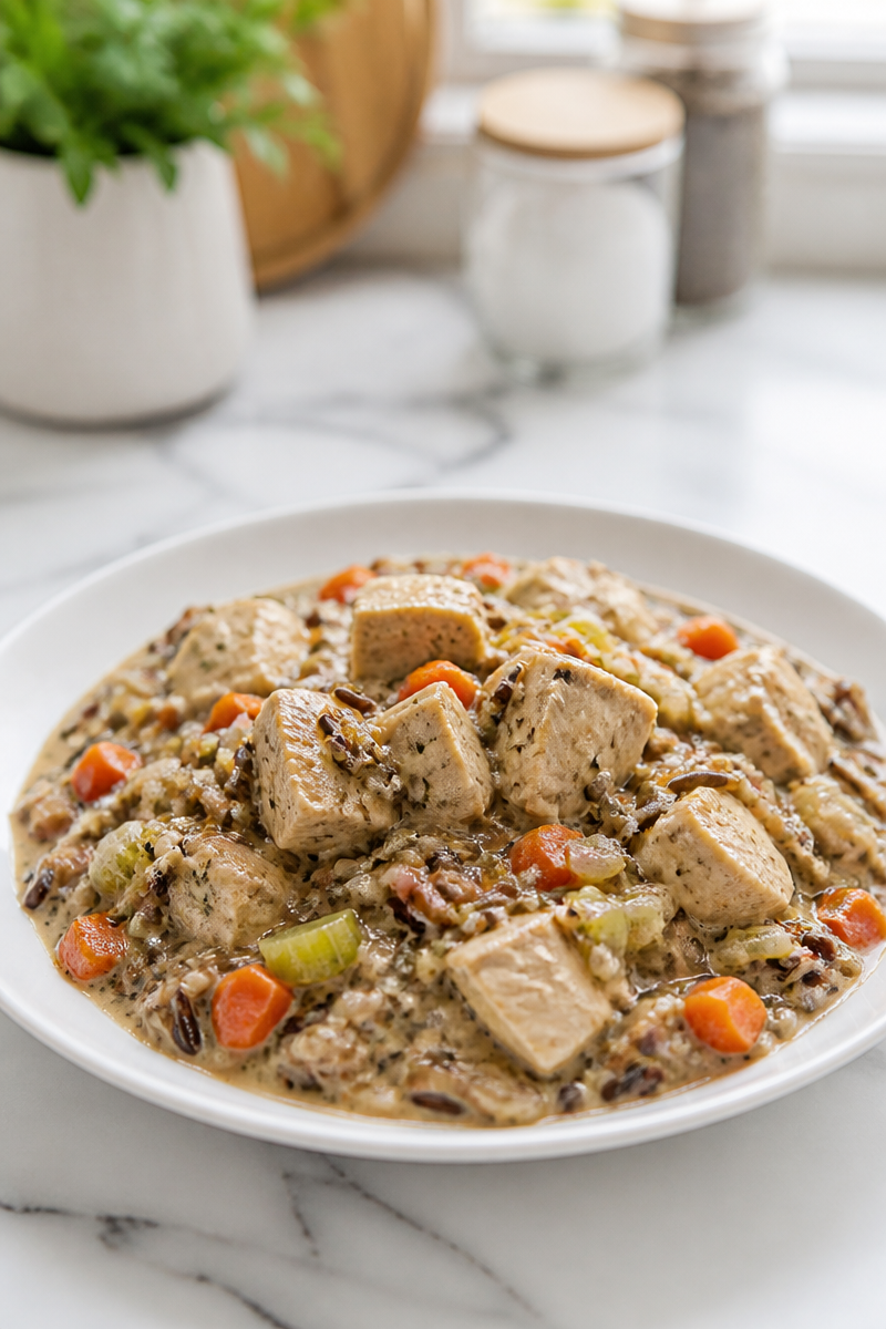 Creamy Turkey And Wild Rice Crock Pot Meal