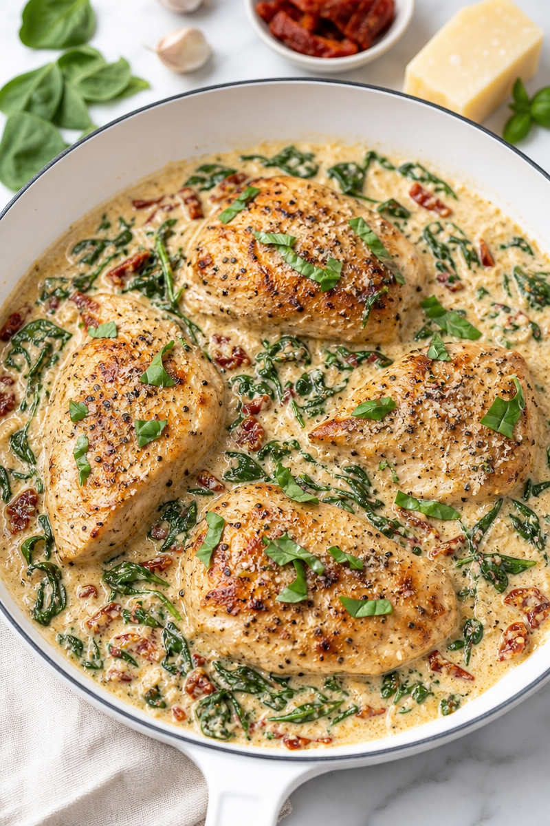 Creamy Tuscan Garlic Chicken Skillet Creamy Tuscan Garlic Chicken Skillet