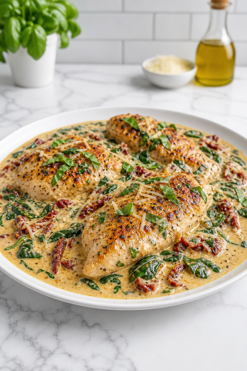 Creamy Tuscan Garlic Chicken Skillet Creamy Tuscan Garlic Chicken Skillet