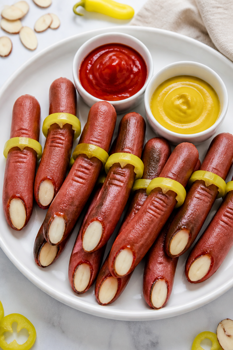 Creepy Beef Frank Finger Halloween Food Idea Creepy Beef Frank Finger Halloween Food Idea
