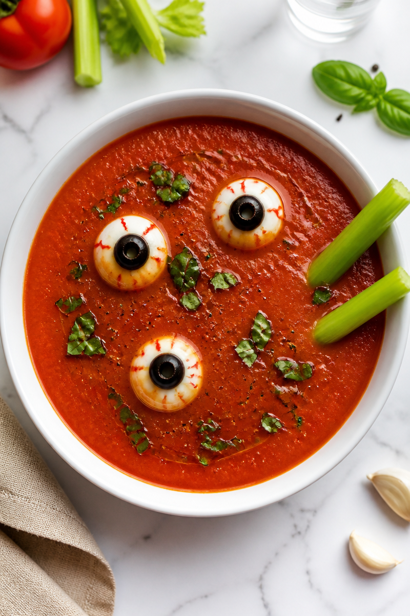 Creepy Bloody Mary Tomato Soup Halloween Dinner Creepy Bloody Mary Tomato Soup Halloween Dinner
