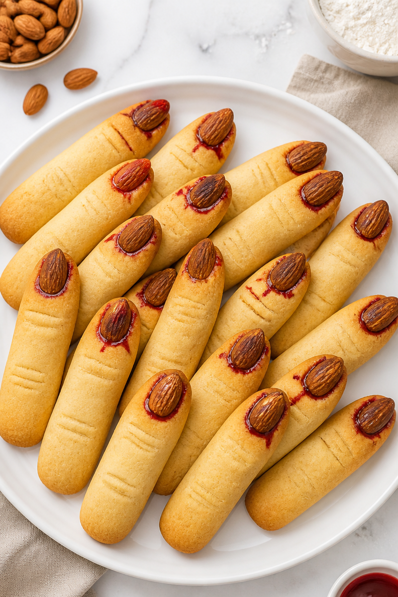Creepy Witch Finger Butter Shortbread Halloween Cookie