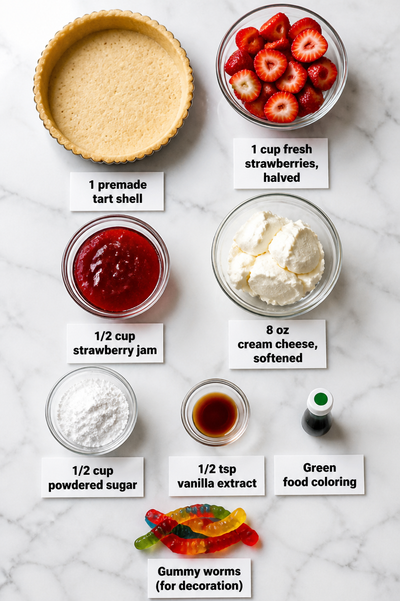 Creepy Zombie Brain Strawberry Tart Creepy Zombie Brain Strawberry Tart