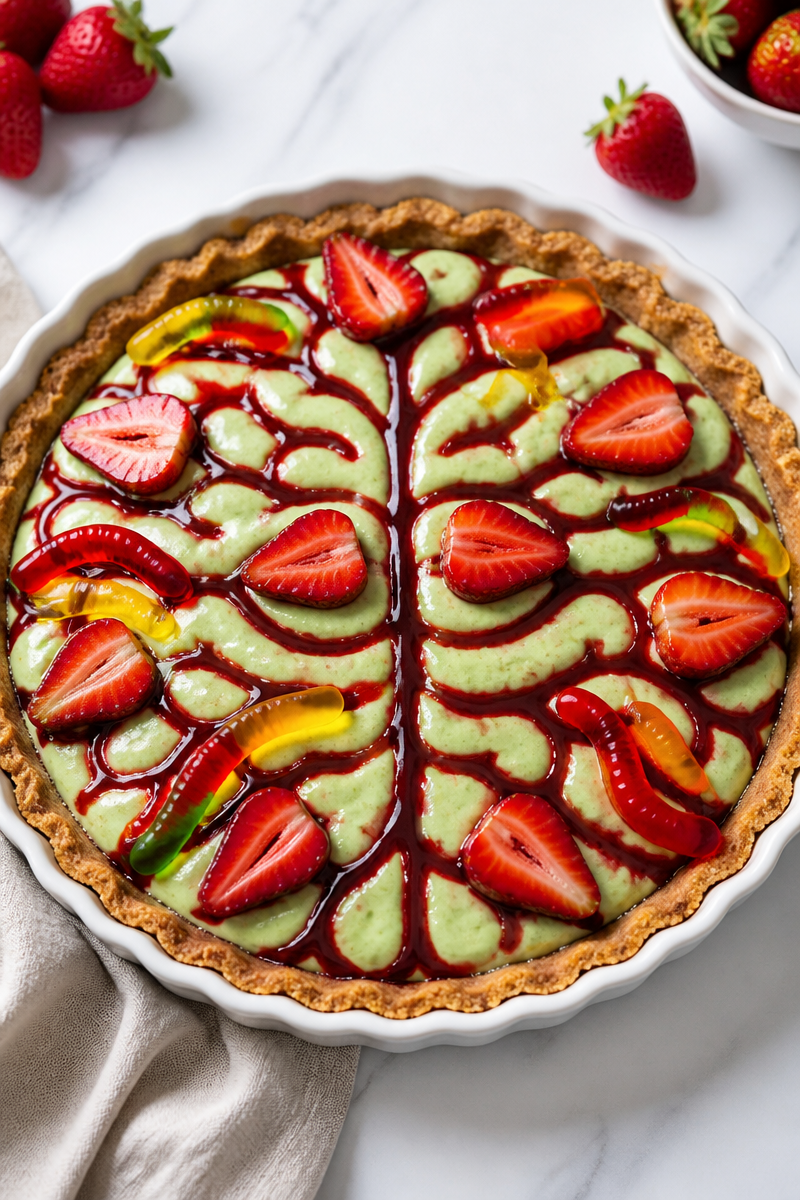 Creepy Zombie Brain Strawberry Tart Creepy Zombie Brain Strawberry Tart