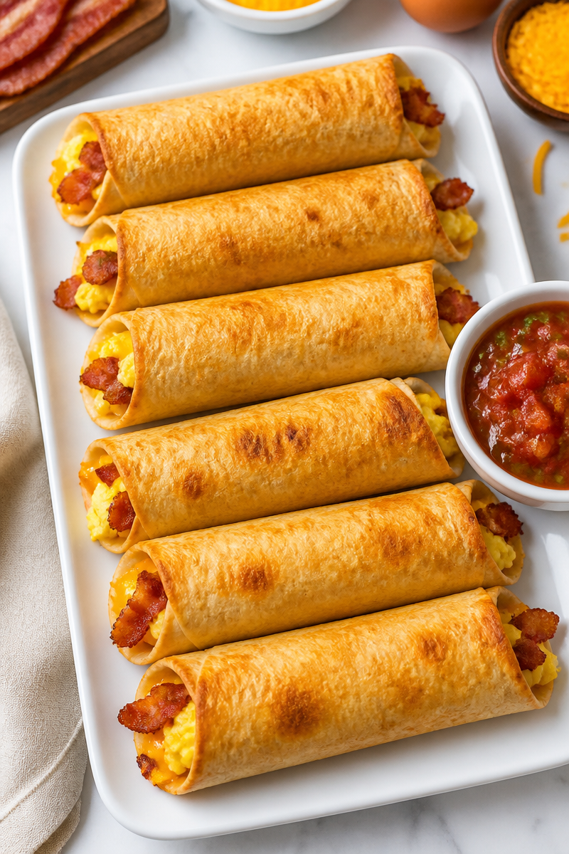 Crispy Air Fryer Bacon Egg Taquito Crispy Air Fryer Bacon Egg Taquito