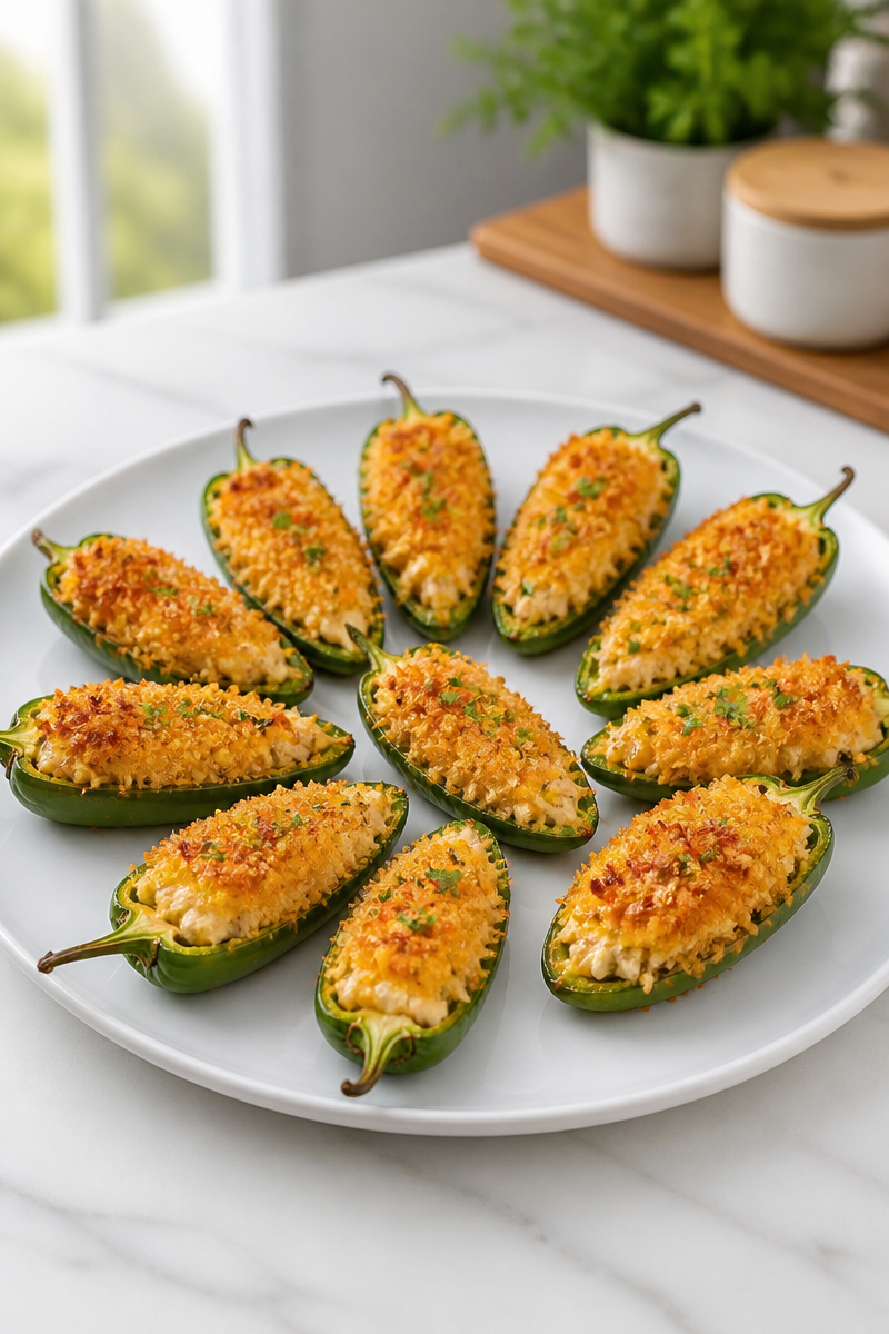 Crispy Air Fryer Jalapeno Poppers with Cream Cheese Filling Crispy Air Fryer Jalapeno Poppers with Cream Cheese Filling