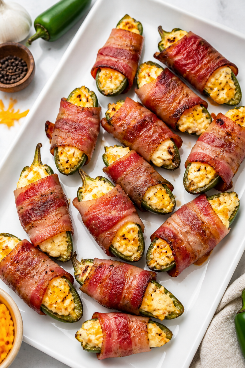 Crispy Bacon Wrapped Jalapeno Popper