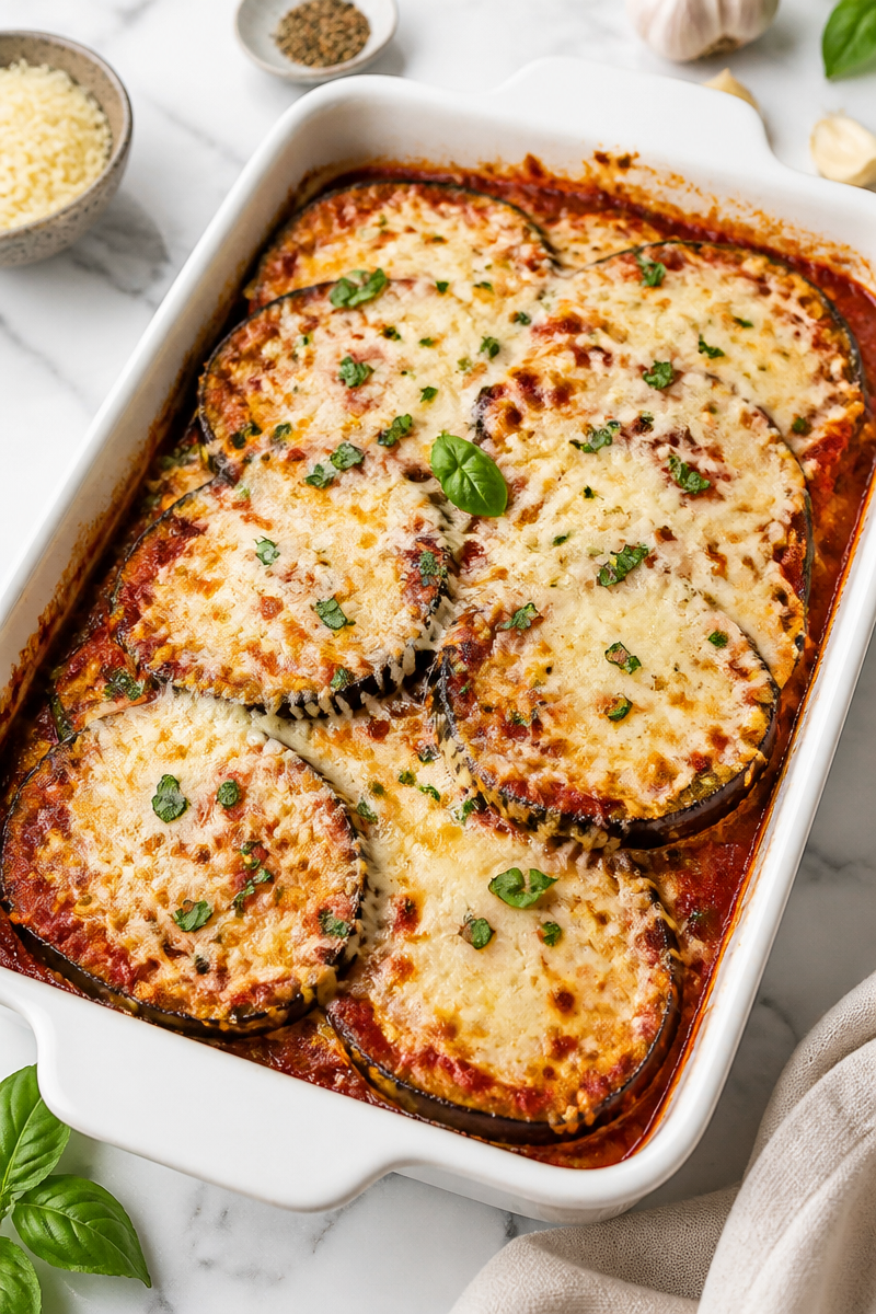 Crispy Baked Eggplant Parmesan Meal