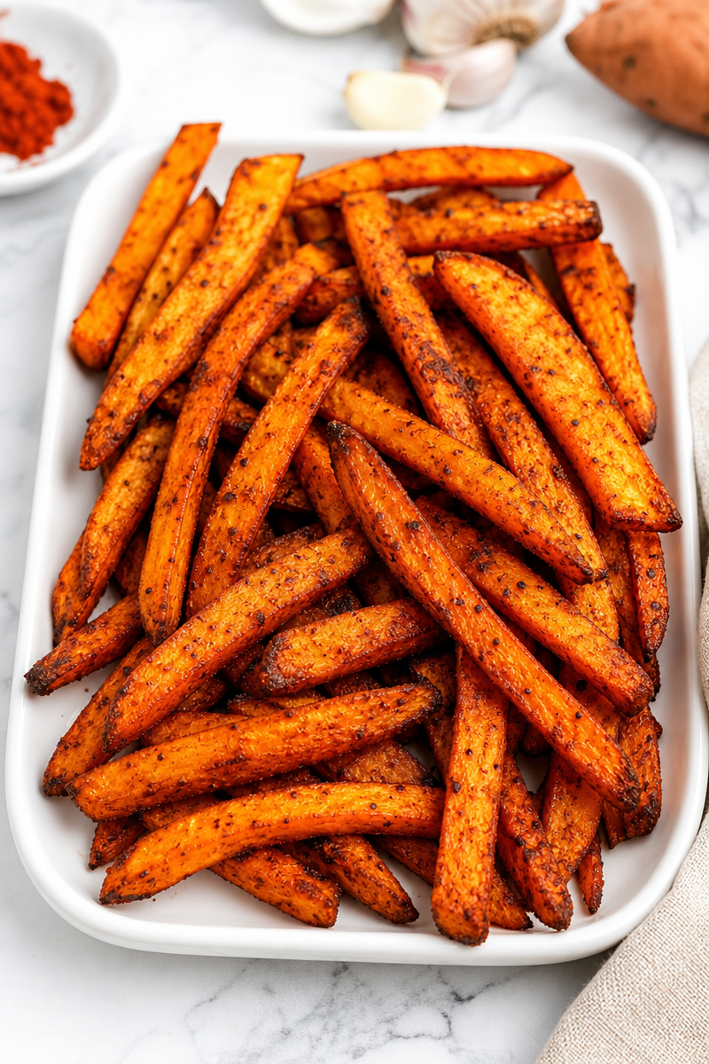 Crispy Baked Sweet Potato Fry Crispy Baked Sweet Potato Fry