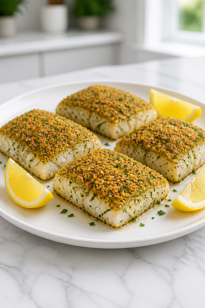 Crispy Herb Crusted Cod Fillet Recipe Crispy Herb Crusted Cod Fillet Recipe
