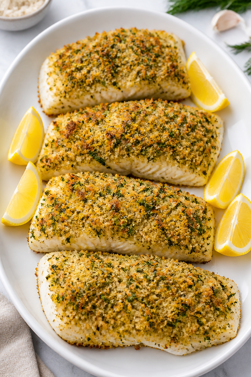 Crispy Herb Crusted Cod Fillet Recipe Crispy Herb Crusted Cod Fillet Recipe