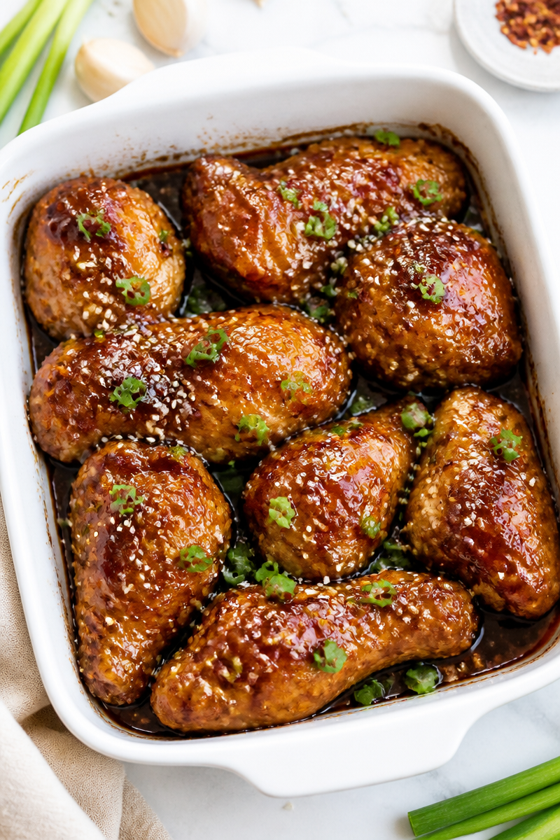 Crispy Oven Baked Sticky Honey Garlic Chicken Crispy Oven Baked Sticky Honey Garlic Chicken