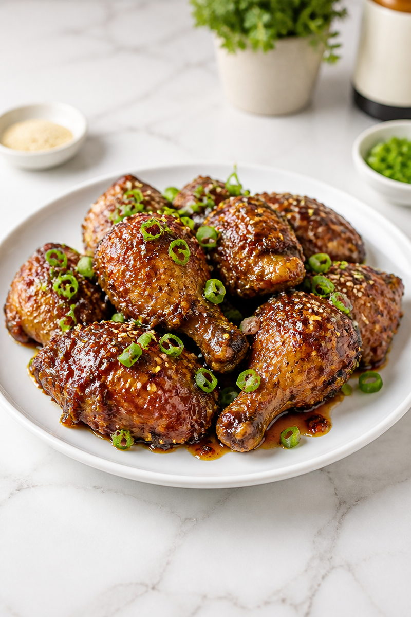 Crispy Oven Baked Sticky Honey Garlic Chicken Crispy Oven Baked Sticky Honey Garlic Chicken
