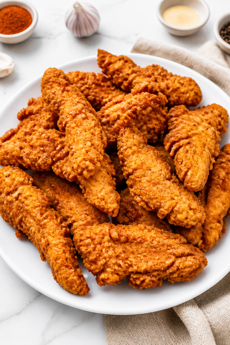 Crispy Southern Style Crown Fried Chicken Tenders