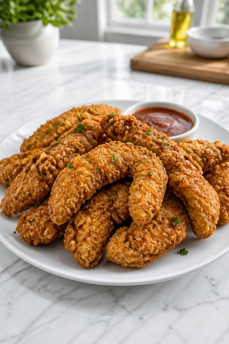 Crispy Southern Style Crown Fried Chicken Tenders