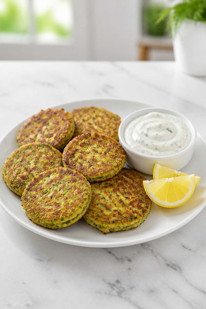 Crispy Zucchini Fritters with Garlic Dip Crispy Zucchini Fritters with Garlic Dip